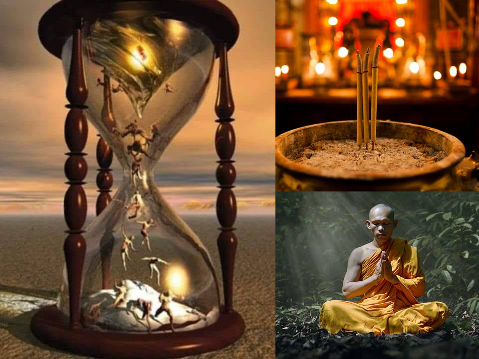 Candle clocks, hourglasses and monks